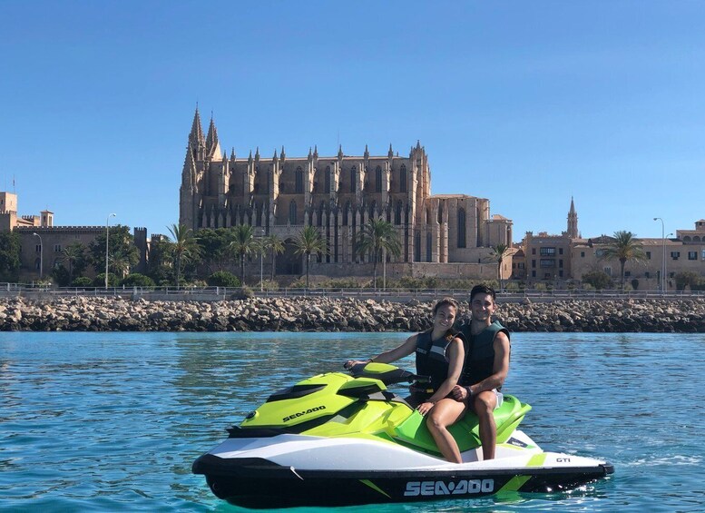 Picture 2 for Activity Palma de Mallorca: Jetski Tour to Palma Cathedral