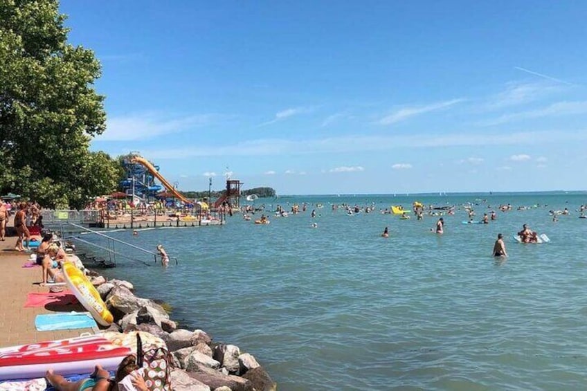 Lake Balaton Trip by Car with Swimming/Bathing in the Lake