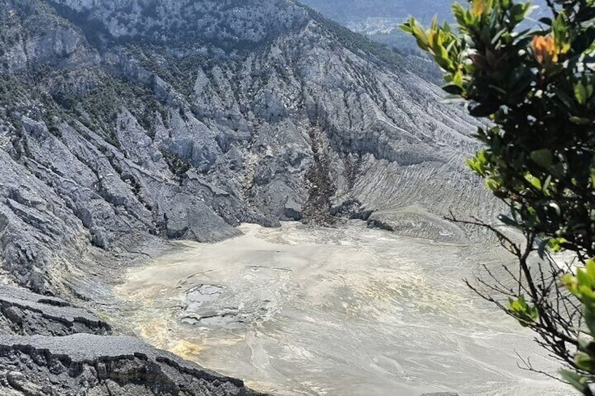 Volcano and Domas Crater of Hot Stony Bubble from Jakarta Lunch