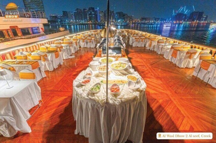 Dubai Best Dhow Cruise dinner (buffet)