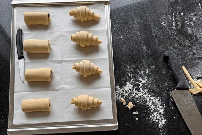 Shaping the croissant the artisan way