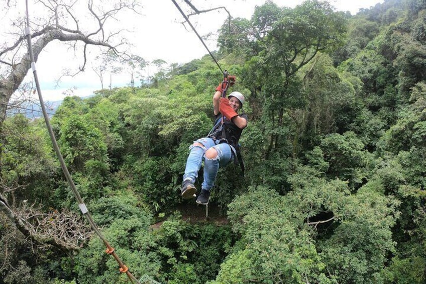 Zipline tour on the central valley of Costa Rica