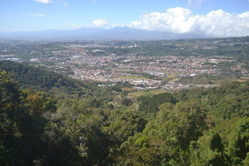 Zipline tour on the central valley of Costa Rica