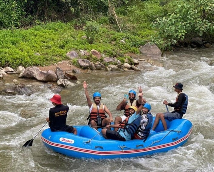 Phuket: Monkey Cave, Water Rafting, Zipline & optional ATV