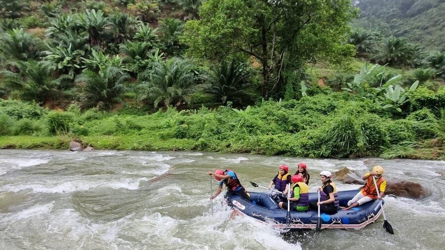 Phuket: Monkey Cave, Water Rafting, Waterfall & Zipline Tour