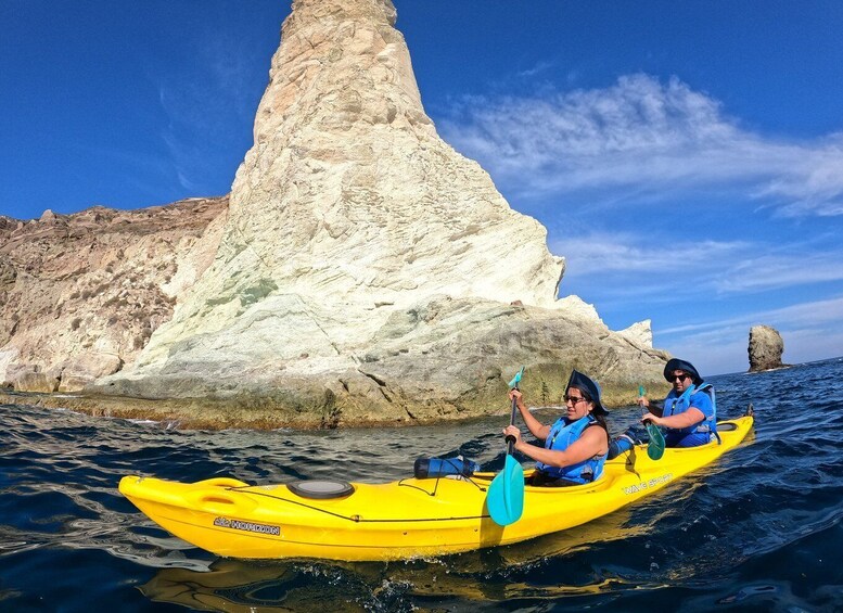 Picture 6 for Activity Santorini: Sea Caves Kayak Trip with Snorkeling and Picnic