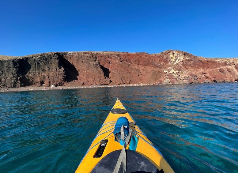 Picture 10 for Activity Santorini: Sea Caves Kayak Trip with Snorkeling and Picnic