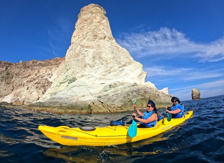 Picture 6 for Activity Santorini: Sea Caves Kayak Trip with Snorkeling and Picnic