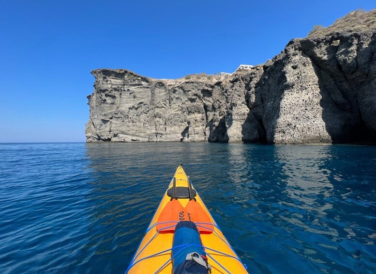 Picture 11 for Activity Santorini: Sea Caves Kayak Trip with Snorkeling and Picnic