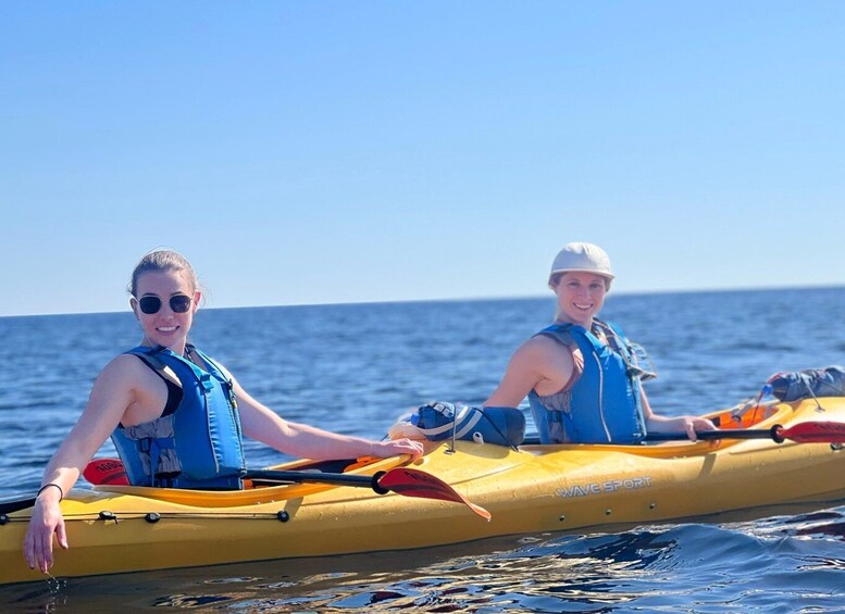 Picture 13 for Activity Santorini: Sea Caves Kayak Trip with Snorkeling and Picnic