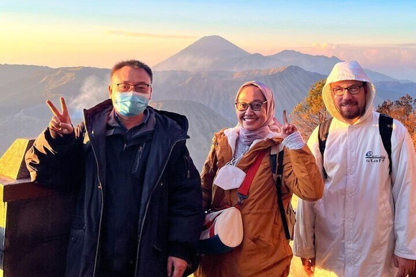 Making memories with friends during Bromo Tour.