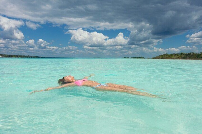 Bacalar Lagoon Private Catamaran Lunch and Drinks from Costa Maya