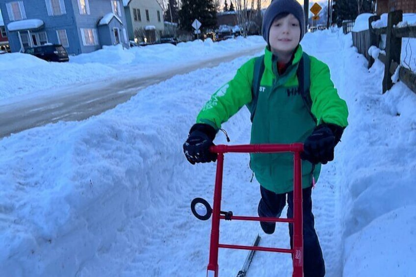 Kicksled Winter Fun on the Anchorage Coastal Trail