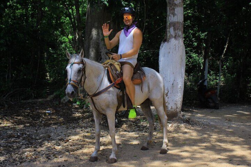 Zipline, cenote, horseback riding and lunch adventure