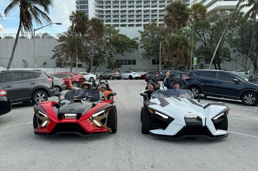 We have brand new Polaris Slingshot & we the only company in Miami offering Free Delivery anywhere in Miami, not only that we have 10 Polaris Slingshot available everyday 24/7. 