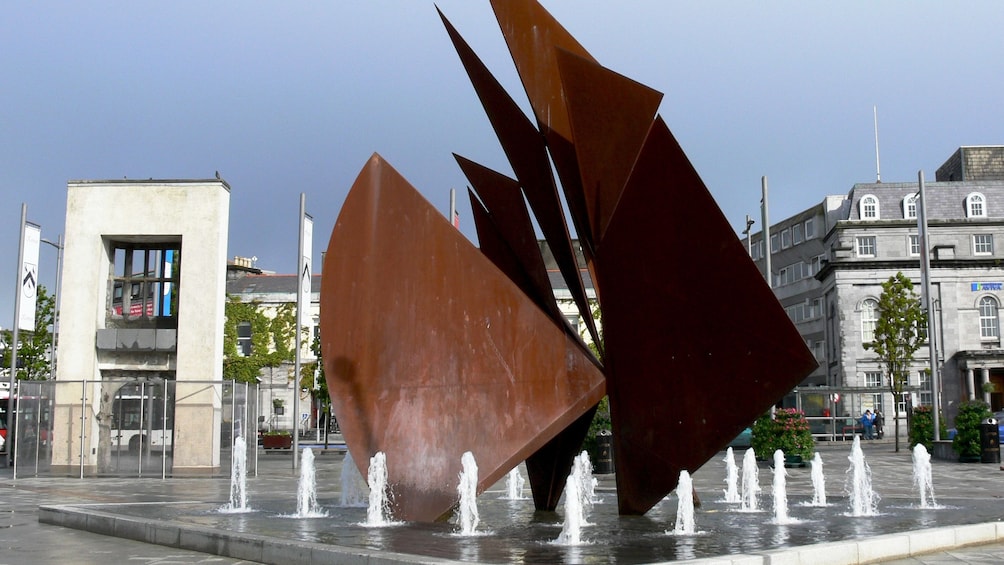 Sculpture and fountain in Galway