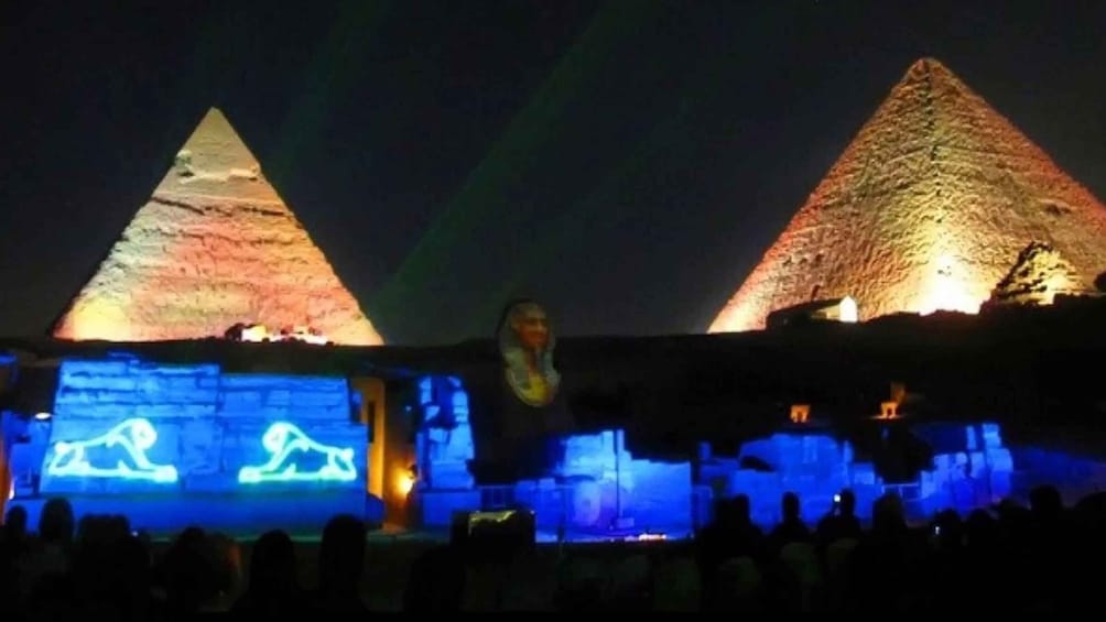 Picture 1 for Activity Cairo: Pyramid Sound and Light Show with Night City Tour