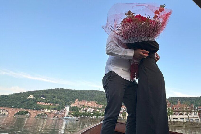 Exclusive private boat trip for couples in Heidelberg