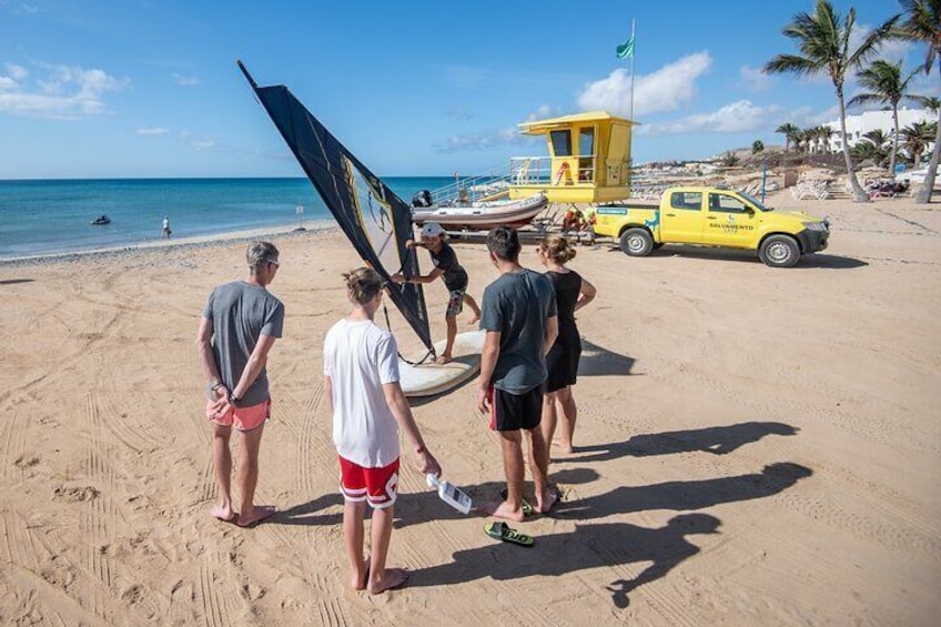 Learn to windsurf in the beautiful bay of Costa Calma