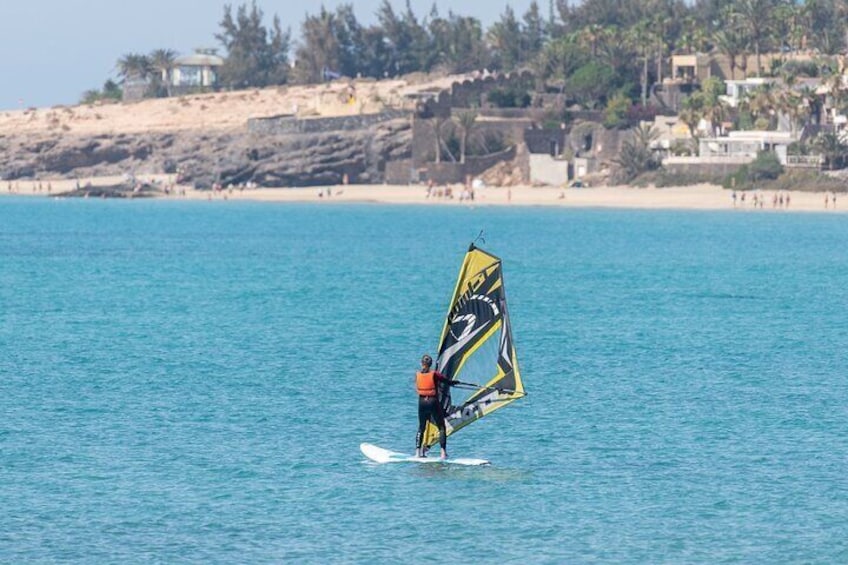 Learn to windsurf in the beautiful bay of Costa Calma