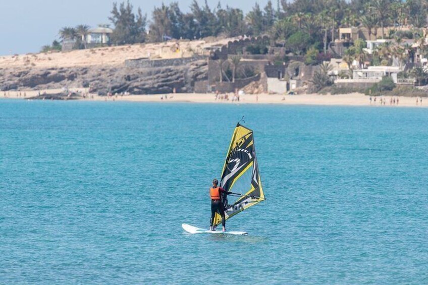 Learn to windsurf in the beautiful bay of Costa Calma