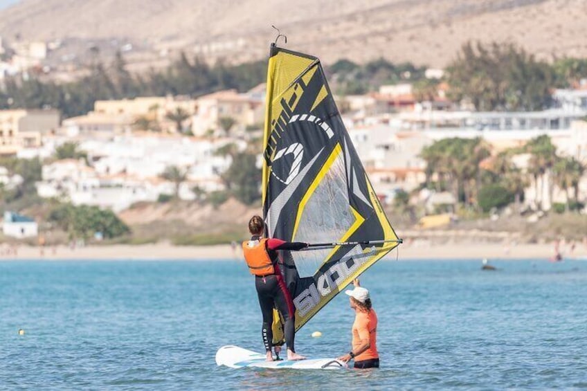 Learn to windsurf in the beautiful bay of Costa Calma