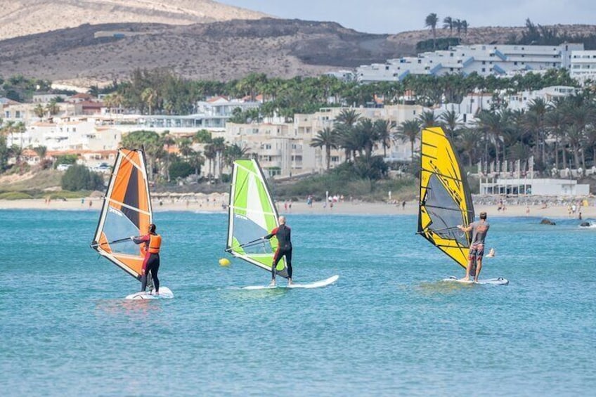 Learn to windsurf in the beautiful bay of Costa Calma