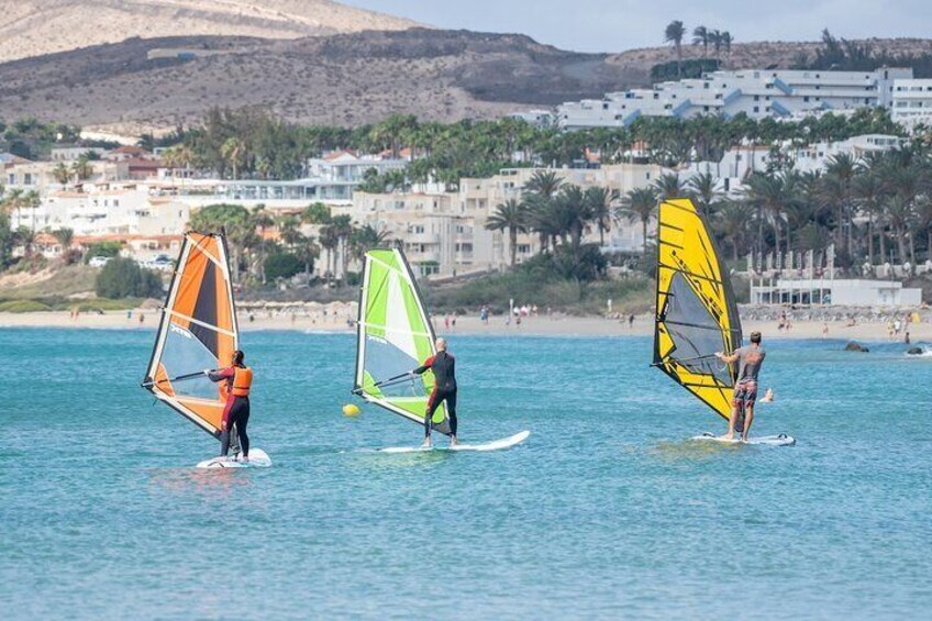 Learn to windsurf in the beautiful bay of Costa Calma