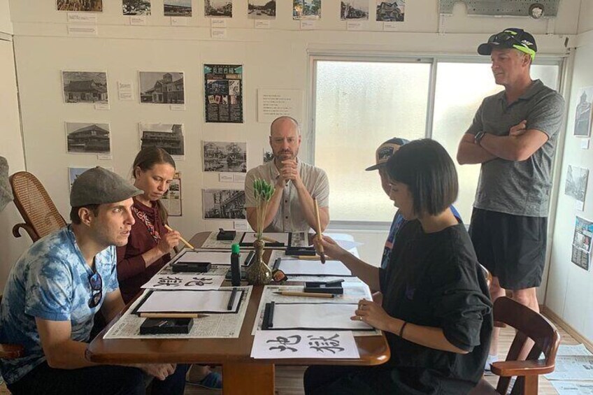 Calligraphy Lesson in a Renovated Japanese Old house 