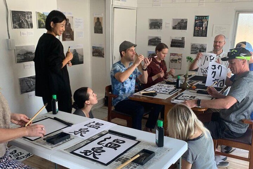 Calligraphy Lesson in a Renovated Japanese Old house 