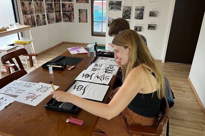 Calligraphy Lesson in a Renovated Japanese Old house