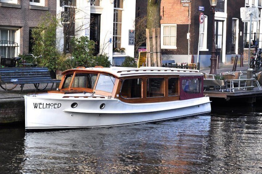 Private historic boat in Amsterdam