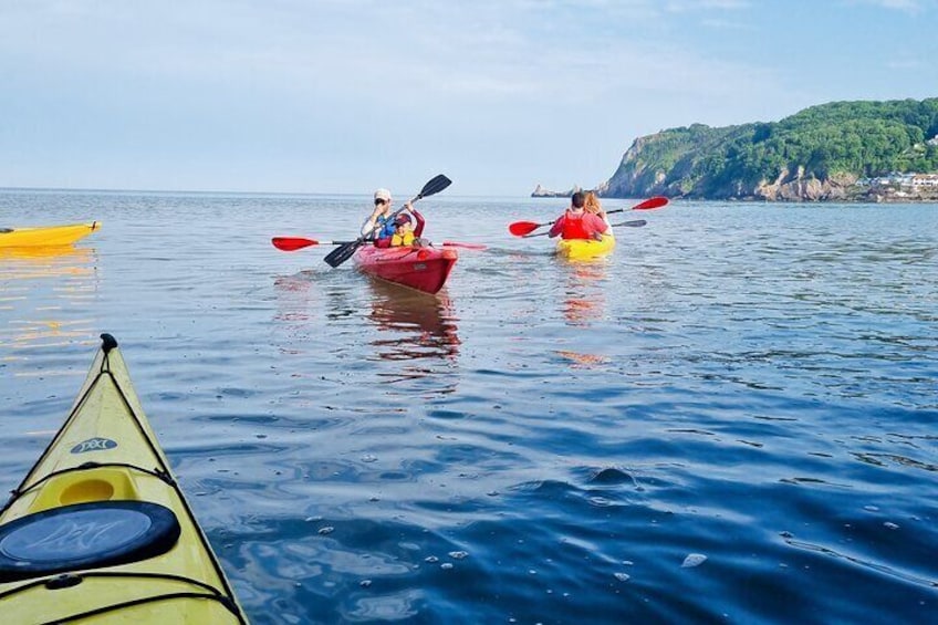 Learning to maneuver the tandem kayaks