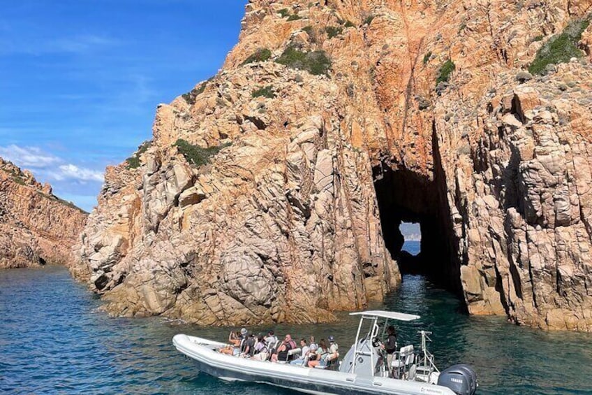 Cruise to the Calanques of Piana by boat from Sagone or Cargèse