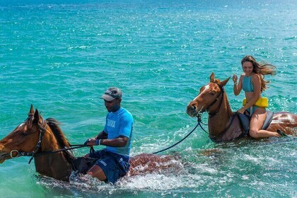 Signature River Bamboo Rafting and Horseback Ride Combo