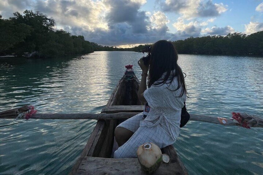 Sunset Canoe Private Tour on a River within the Mangroves