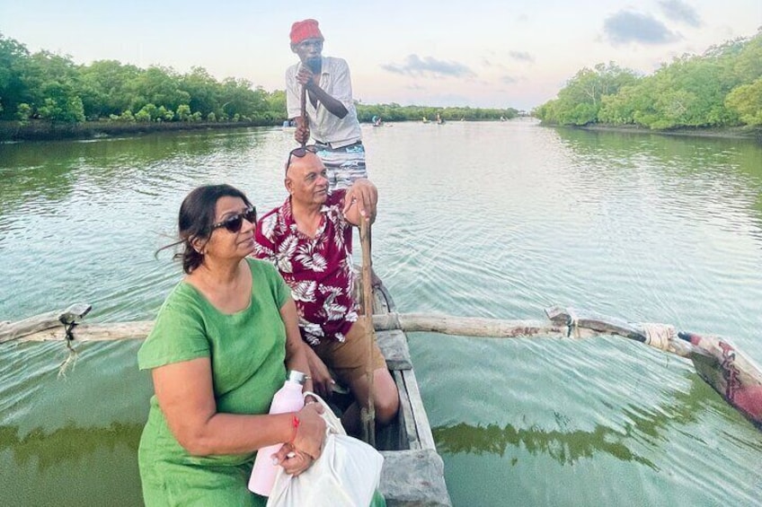 Sunset Canoe Private Tour on a River within the Mangroves