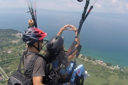 Paragliding First Class Above Ohrid