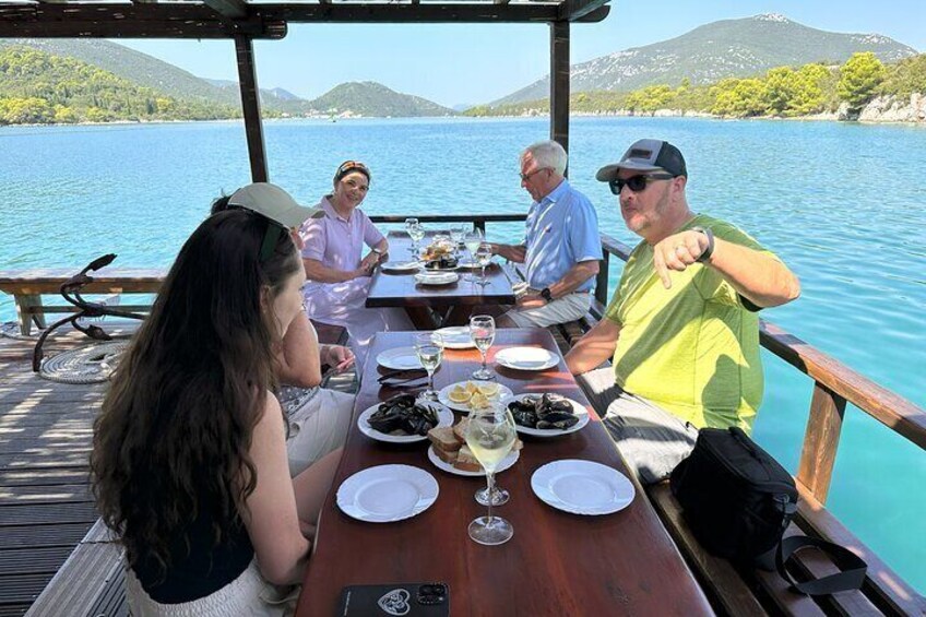 Oyster farm experience private day trip from Dubrovnik