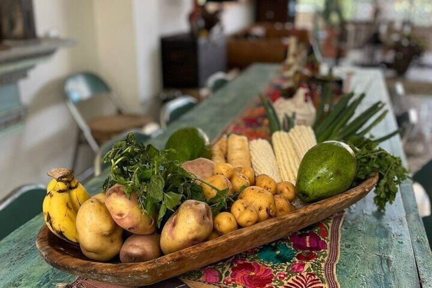 Ajiaco ingredients