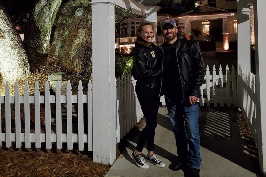 Couple In Front of Palmetto Riverside Bed and Breakfast