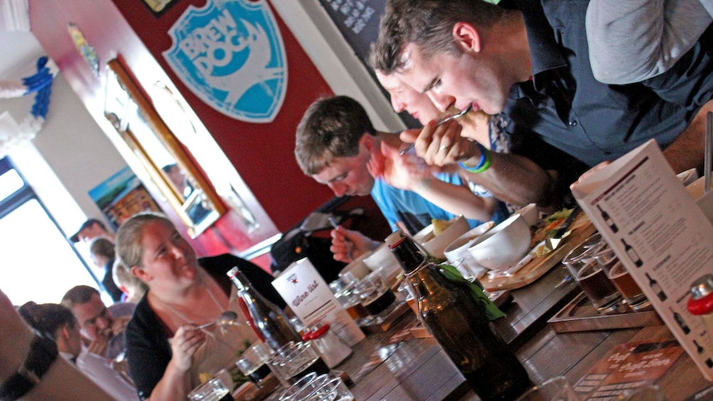 Group enjoying their dining experience in Ireland