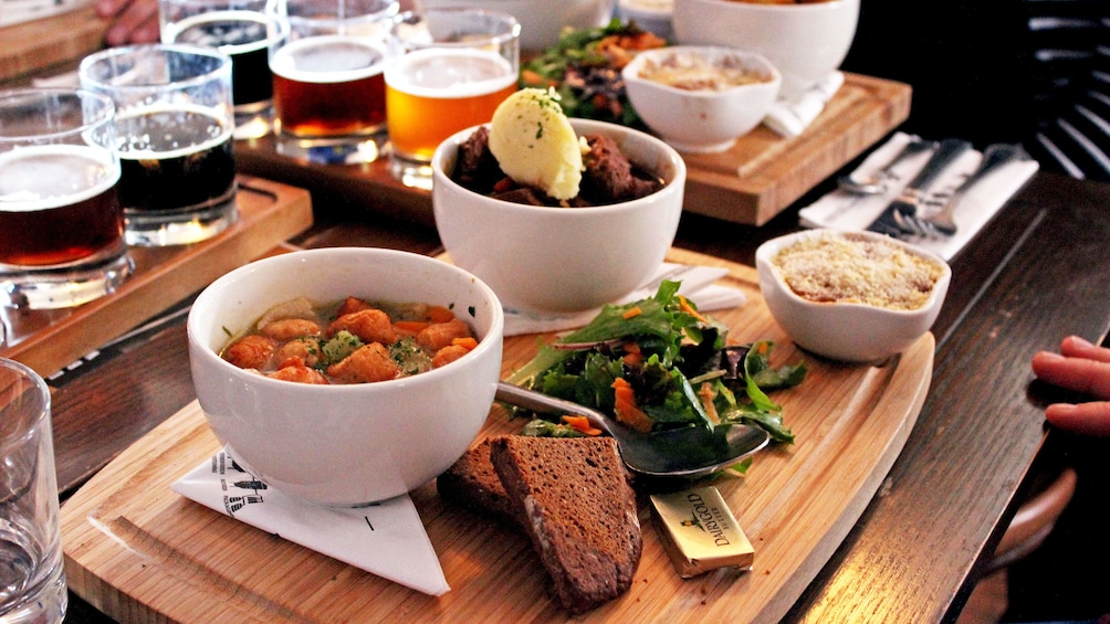 Full course meals served with beverages in Ireland