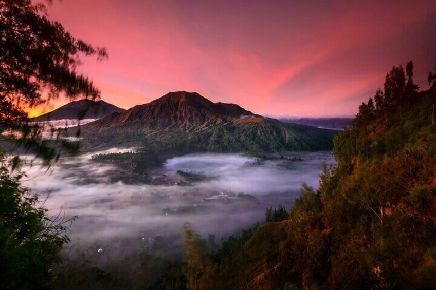 Kintamani Black Lava Sunrise Jeep Adventure with Temple in Bali