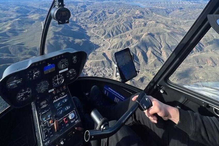 Private Mountain Helicopter Flight above Santa Barbara