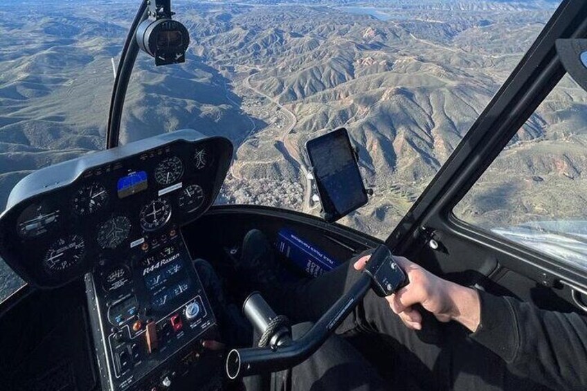 Private Mountain Helicopter Flight above Santa Barbara