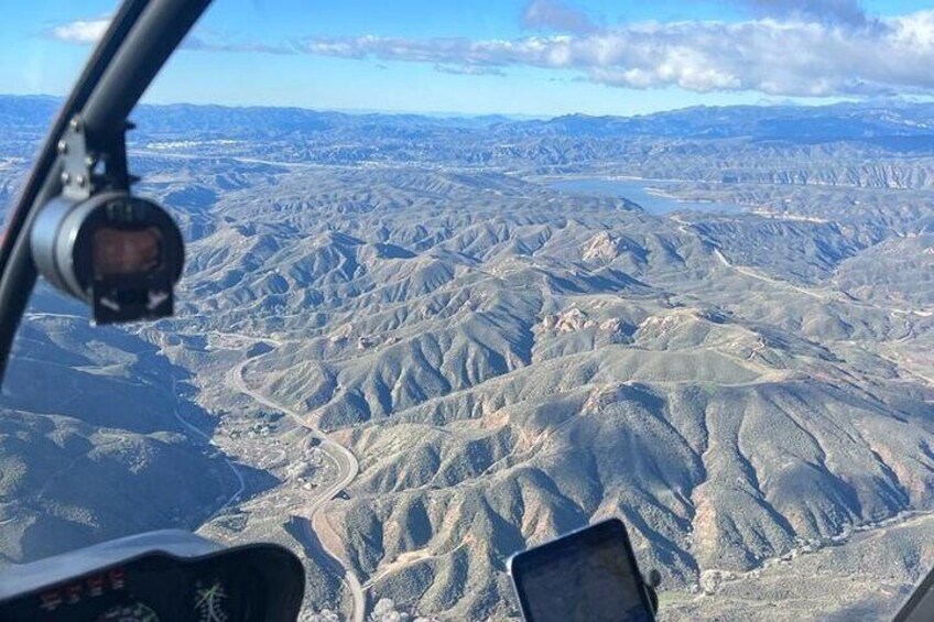 Private Mountain Helicopter Flight above Santa Barbara