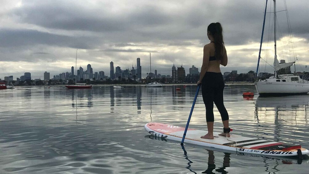 Picture 1 for Activity St Kilda: Group Lesson for Stand-Up Paddleboarding