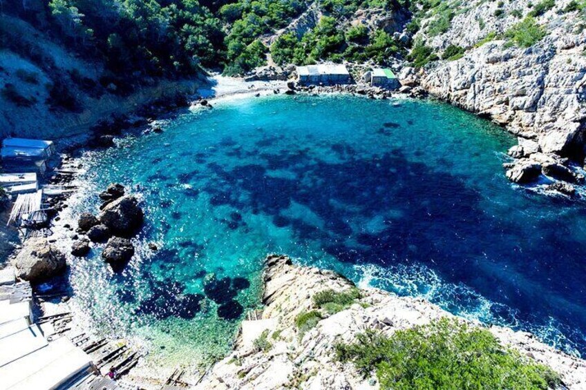 Cala Es Portitxol in the north of Ibiza