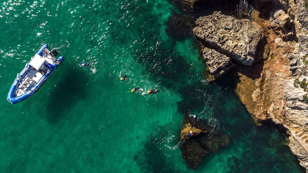 Picture 5 for Activity Arrábida Natural Park: Coasteering Trip with Speedboat Ride